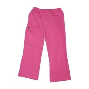 Jockey pink scrub pants size small elastic waistband, drawstring, super comfy